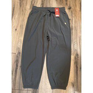 Mens Gray Lightweight Jogger Pants With Elastic Waistband & Drawstring By Bella